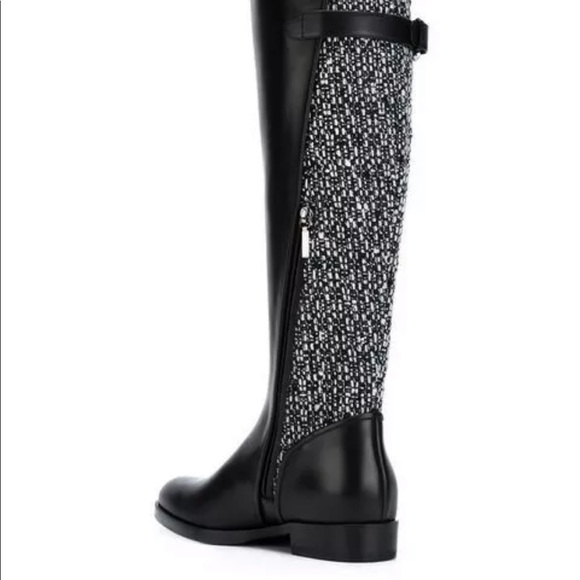 Authentic 100% Dolce Gabbana Tweed Panel Boots - Picture 1 of 4